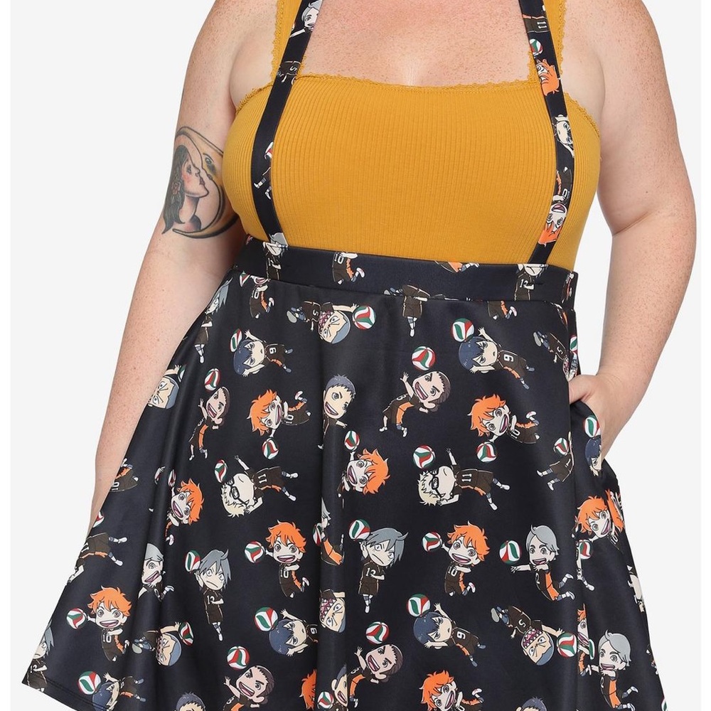 Hot Topic Haikyu!! suspender skirt - Picture 1 of 4